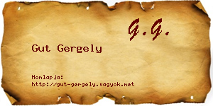 Gut Gergely névjegykártya