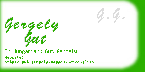 gergely gut business card